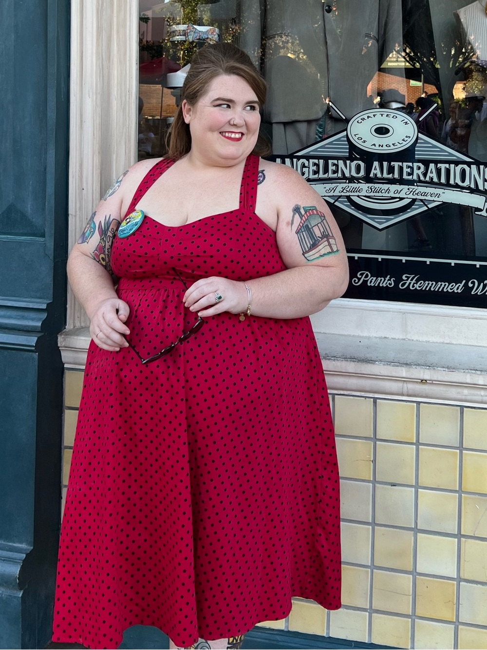 Retro Chic by Torrid Red Polka Dot Midi Dress